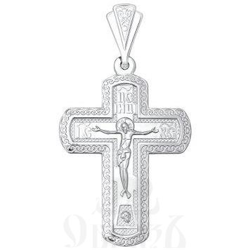 серебряный крест с молитвой «господи, спаси и сохрани мя» (sokolov 94120066), 925 проба