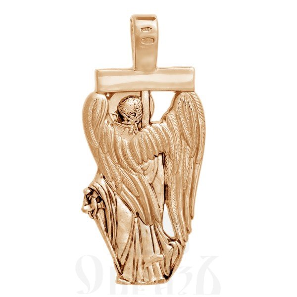 образок «ангел хранитель, несущий крест», золото 585 проба красное (арт. 202.280-1)